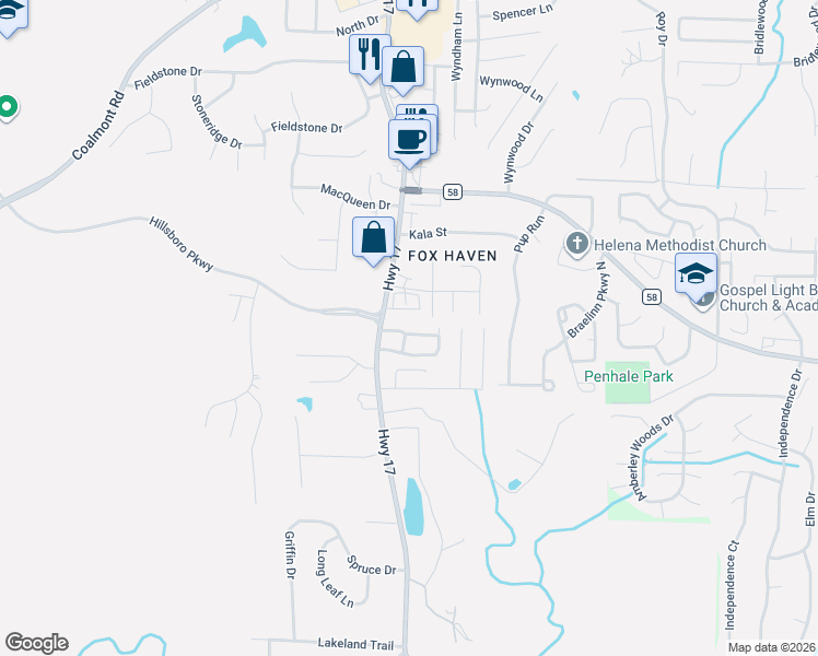 map of restaurants, bars, coffee shops, grocery stores, and more near 1106 Hillsboro Lane in Helena