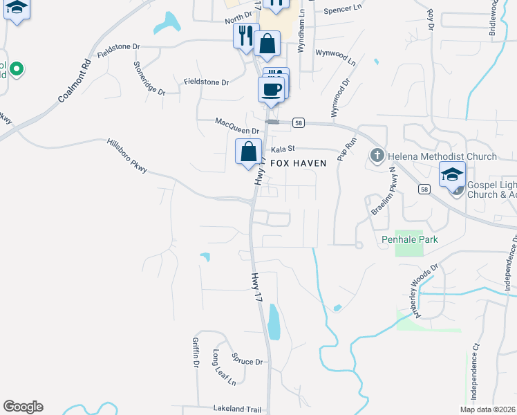 map of restaurants, bars, coffee shops, grocery stores, and more near 401 Breckenridge Park in Helena