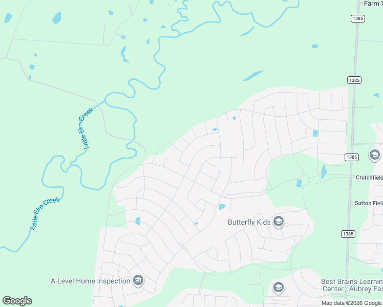 map of restaurants, bars, coffee shops, grocery stores, and more near 4243 P R 2713 in Aubrey