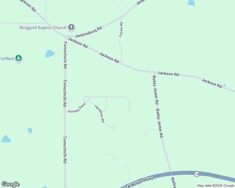 map of restaurants, bars, coffee shops, grocery stores, and more near 5247 Jackson Road in Griffin
