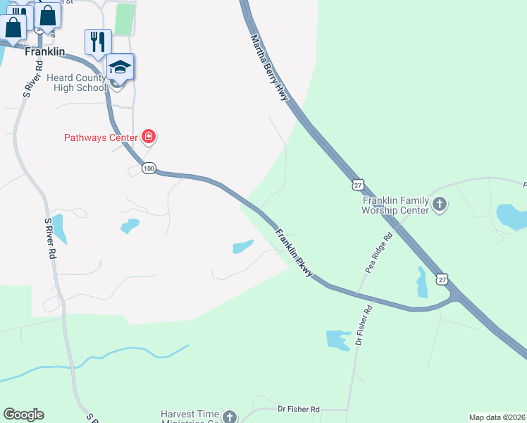 map of restaurants, bars, coffee shops, grocery stores, and more near 30 Tuscan Hills in Franklin