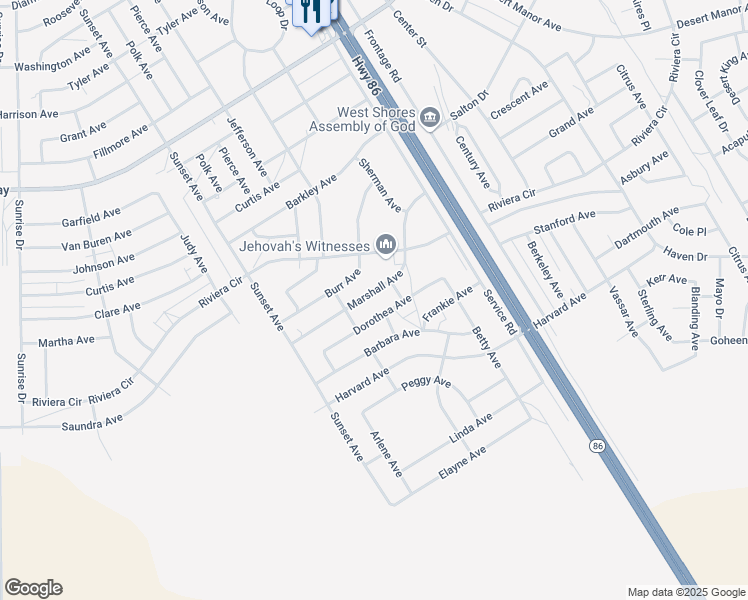 map of restaurants, bars, coffee shops, grocery stores, and more near 1213 Marshall Avenue in Thermal