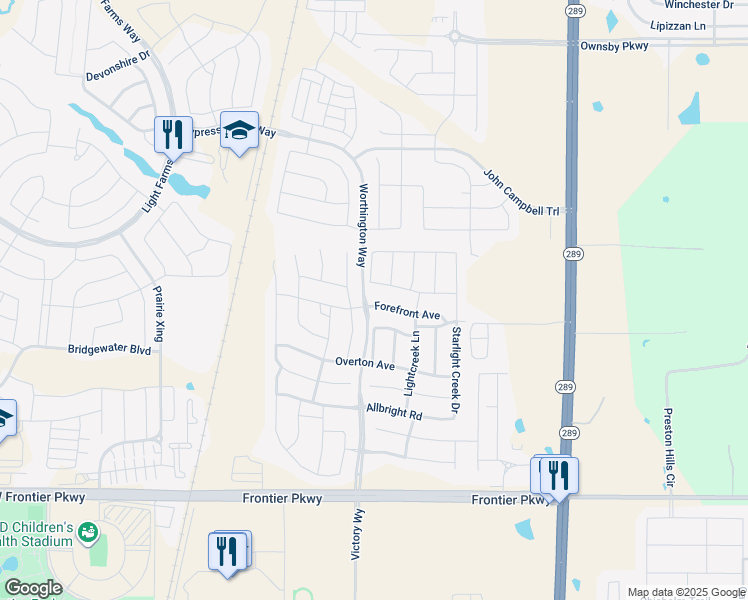 map of restaurants, bars, coffee shops, grocery stores, and more near 613 Forefront Avenue in Celina