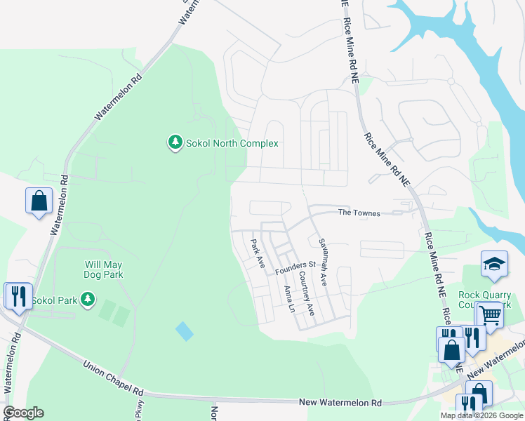 map of restaurants, bars, coffee shops, grocery stores, and more near 731 Cambridge Lane in Tuscaloosa