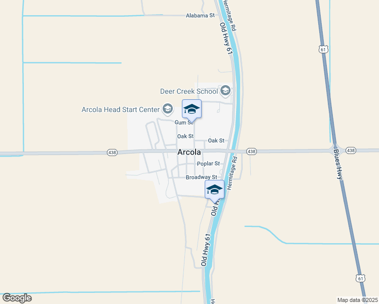 map of restaurants, bars, coffee shops, grocery stores, and more near in Arcola