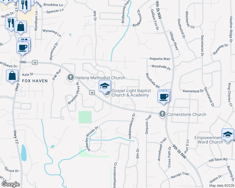 map of restaurants, bars, coffee shops, grocery stores, and more near 127 Roy Court in Helena