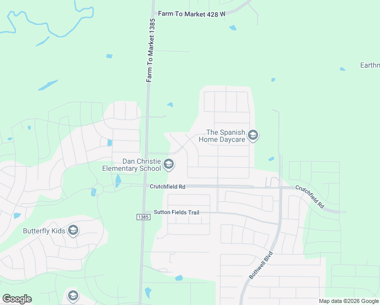map of restaurants, bars, coffee shops, grocery stores, and more near 4124 Agatha Lane in Aubrey