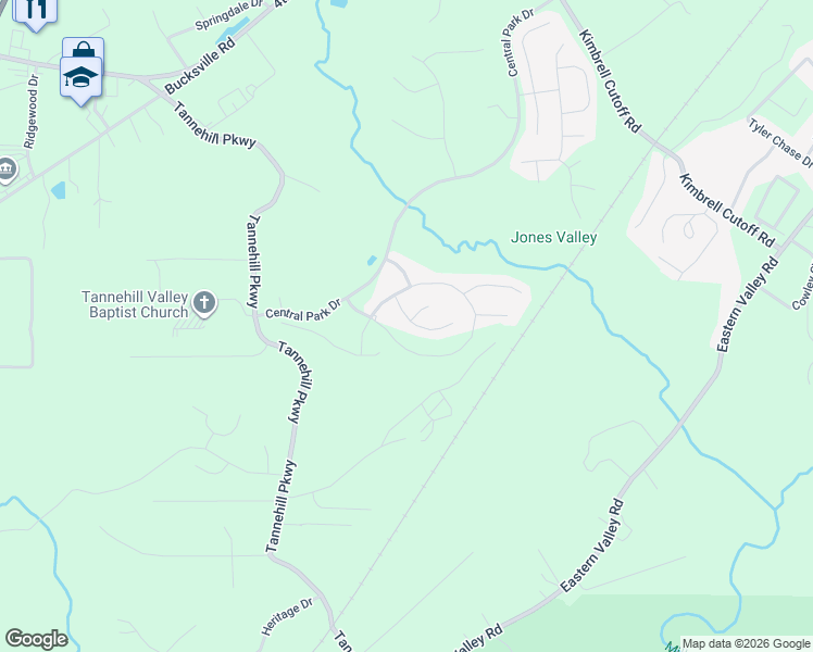 map of restaurants, bars, coffee shops, grocery stores, and more near 12620 Downing Drive in McCalla