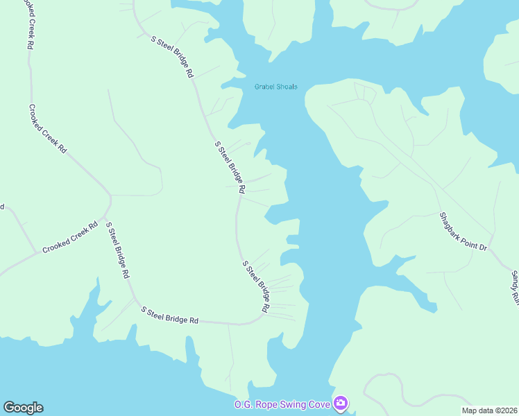 map of restaurants, bars, coffee shops, grocery stores, and more near 360 South Steel Bridge Road in Eatonton