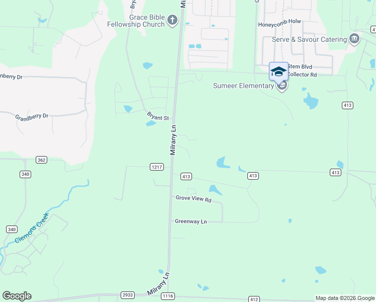 map of restaurants, bars, coffee shops, grocery stores, and more near 3434 Laguna Drive in Melissa