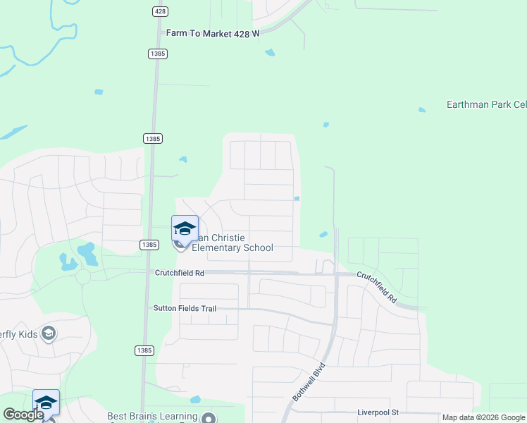 map of restaurants, bars, coffee shops, grocery stores, and more near 6221 Brunswick Drive in Aubrey