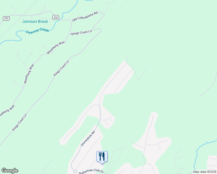 map of restaurants, bars, coffee shops, grocery stores, and more near 1428 Stoneykirk Road in Pelham