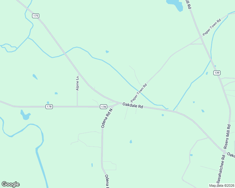 map of restaurants, bars, coffee shops, grocery stores, and more near 2806 Oakdale Road in Alpine