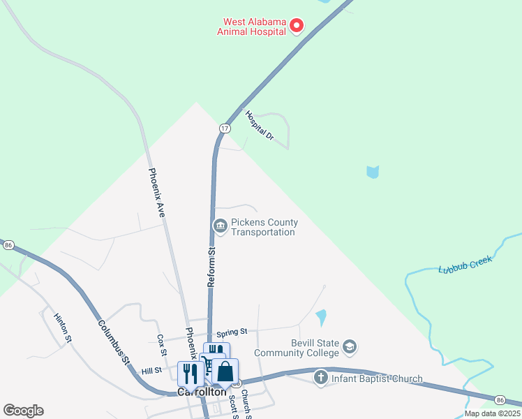 map of restaurants, bars, coffee shops, grocery stores, and more near 100 Sandpiper Drive in Carrollton