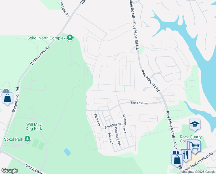 map of restaurants, bars, coffee shops, grocery stores, and more near 748 Cambridge Lane in Tuscaloosa