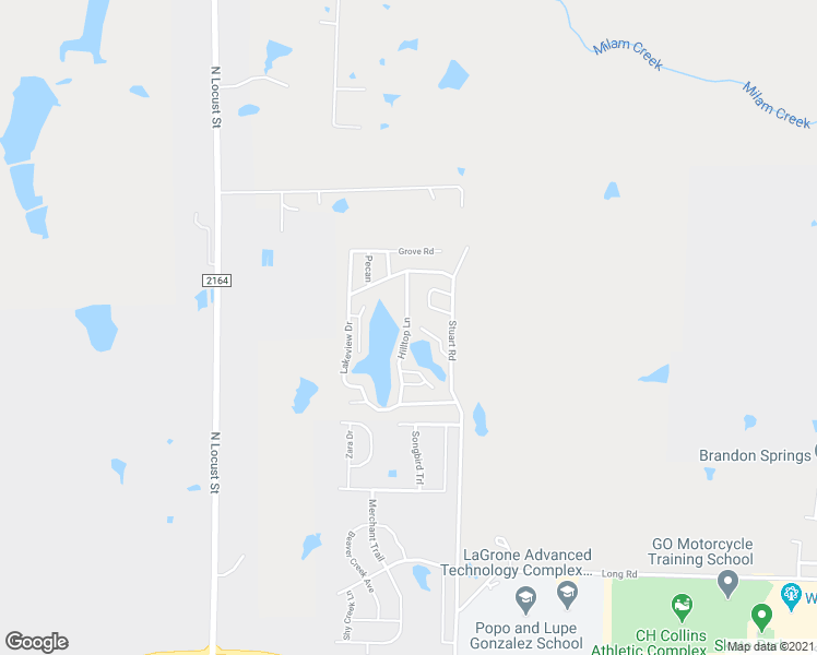 map of restaurants, bars, coffee shops, grocery stores, and more near 105 Walter Way in Sanger