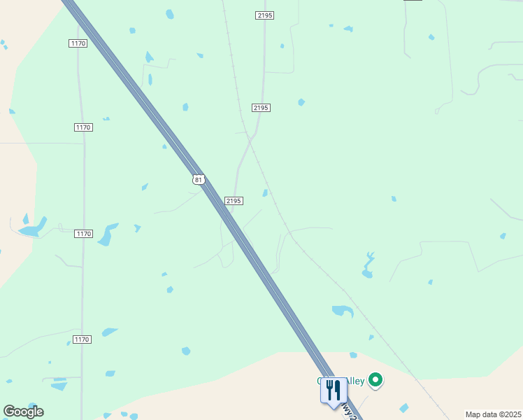 map of restaurants, bars, coffee shops, grocery stores, and more near 145 Private Road 2202 in Decatur