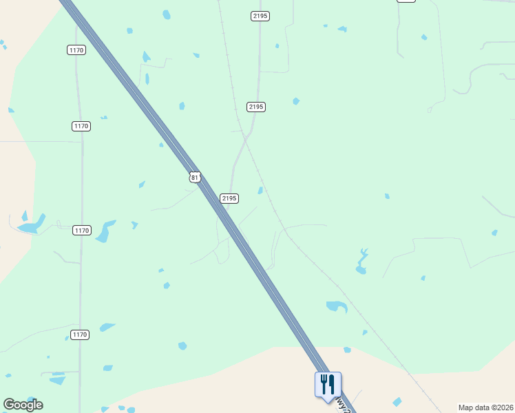 map of restaurants, bars, coffee shops, grocery stores, and more near 469 County Road 2195 in Decatur