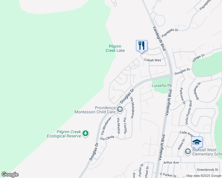map of restaurants, bars, coffee shops, grocery stores, and more near 1473 Salem Court in Oceanside
