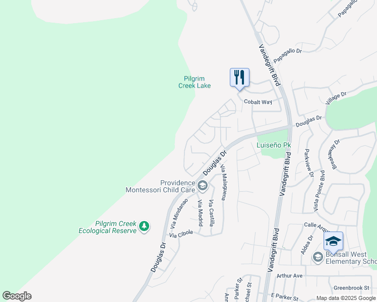 map of restaurants, bars, coffee shops, grocery stores, and more near 1473 Salem Court in Oceanside