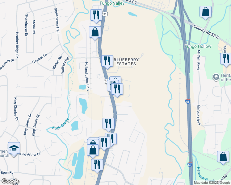 map of restaurants, bars, coffee shops, grocery stores, and more near 3429 Pelham Parkway in Pelham
