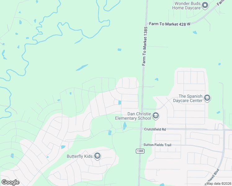 map of restaurants, bars, coffee shops, grocery stores, and more near Bonar Road in Aubrey