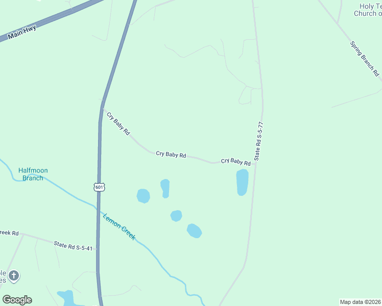map of restaurants, bars, coffee shops, grocery stores, and more near 346 Cry Baby Road in Bamberg