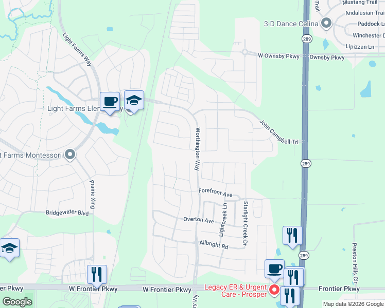 map of restaurants, bars, coffee shops, grocery stores, and more near 704 Corne Path in Celina