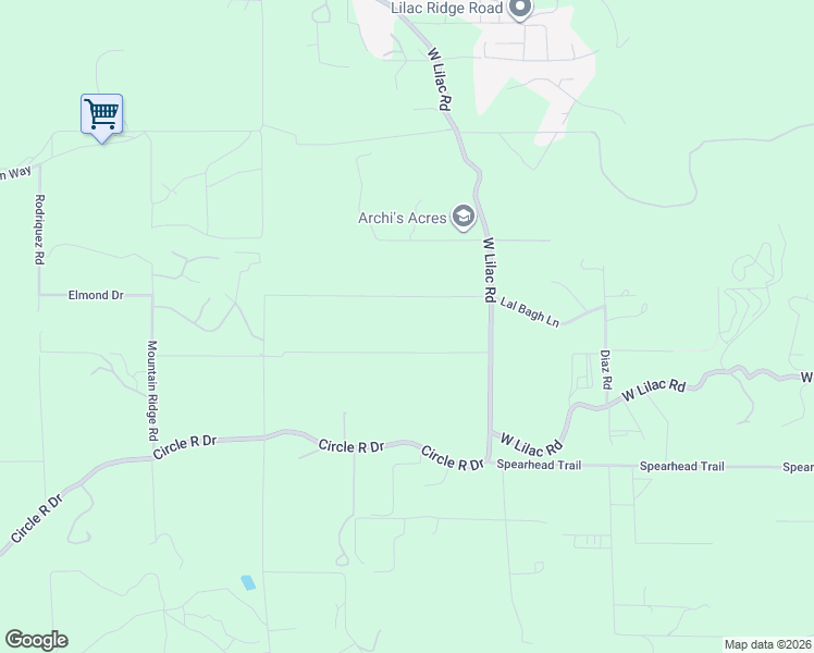 map of restaurants, bars, coffee shops, grocery stores, and more near 10121 West Lilac Road in Escondido
