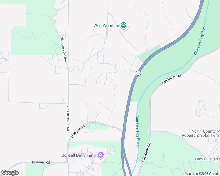 map of restaurants, bars, coffee shops, grocery stores, and more near 4787 Caminito De Los Cepillos in Bonsall