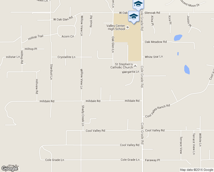 map of restaurants, bars, coffee shops, grocery stores, and more near 13924 Hilldale Road in Valley Center
