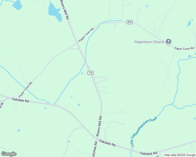 map of restaurants, bars, coffee shops, grocery stores, and more near 4551 Risers Mill Road in Talladega County