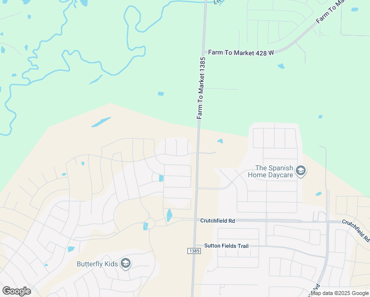map of restaurants, bars, coffee shops, grocery stores, and more near 13900 Rockin Riley Road in Aubrey