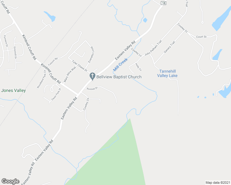 map of restaurants, bars, coffee shops, grocery stores, and more near 8212 Russell Drive in McCalla