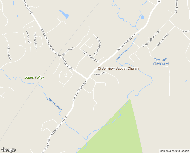 map of restaurants, bars, coffee shops, grocery stores, and more near 6746 Eastern Valley Road in McCalla