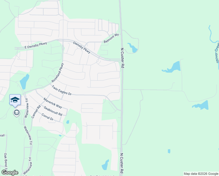 map of restaurants, bars, coffee shops, grocery stores, and more near 3309 Zenyatta Court in Celina
