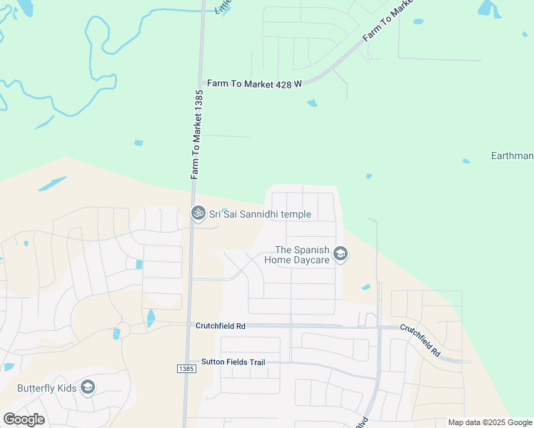map of restaurants, bars, coffee shops, grocery stores, and more near 4112 Alcott Lane in Aubrey