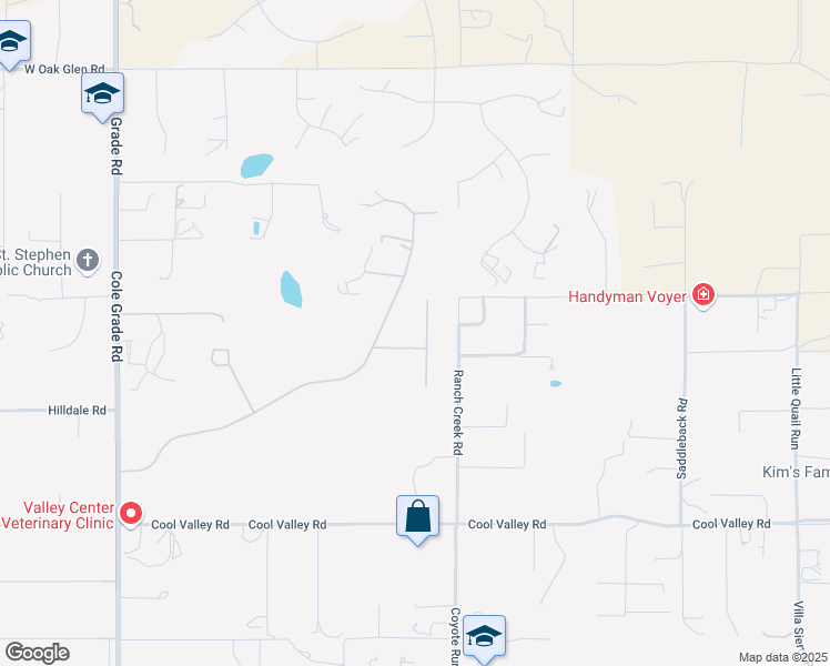 map of restaurants, bars, coffee shops, grocery stores, and more near 30780 Cool Valley Ranch Lane in Valley Center