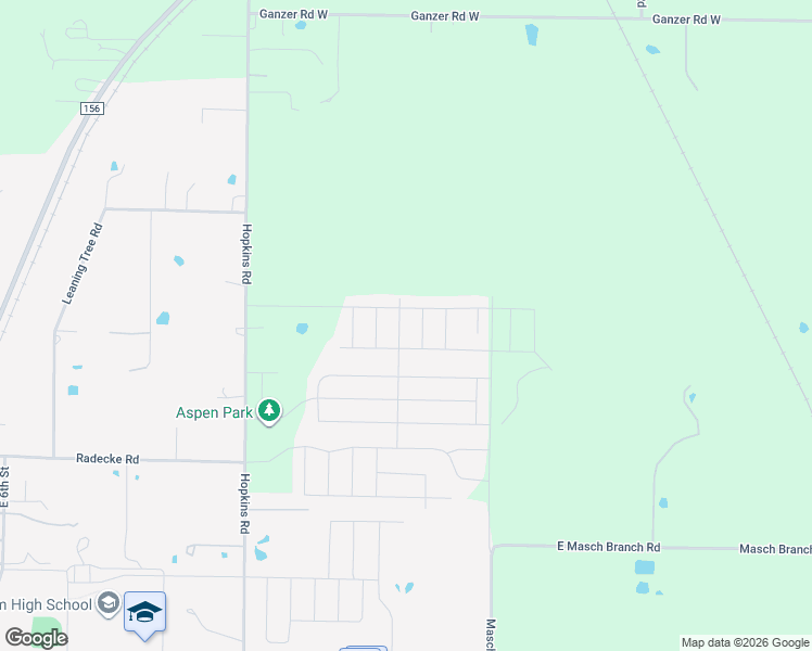map of restaurants, bars, coffee shops, grocery stores, and more near Shady Lane in Krum