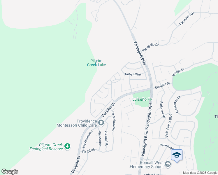 map of restaurants, bars, coffee shops, grocery stores, and more near 1470 Puritan Way in Oceanside