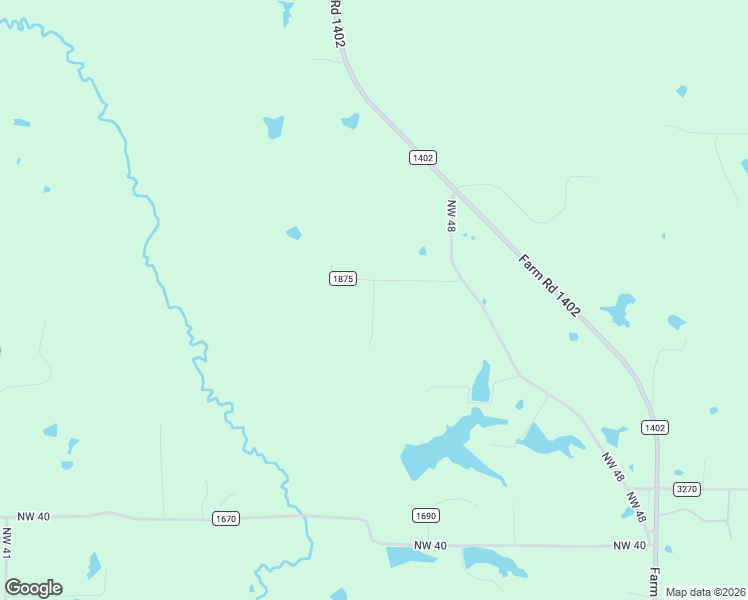 map of restaurants, bars, coffee shops, grocery stores, and more near Northwest 48A in Titus County
