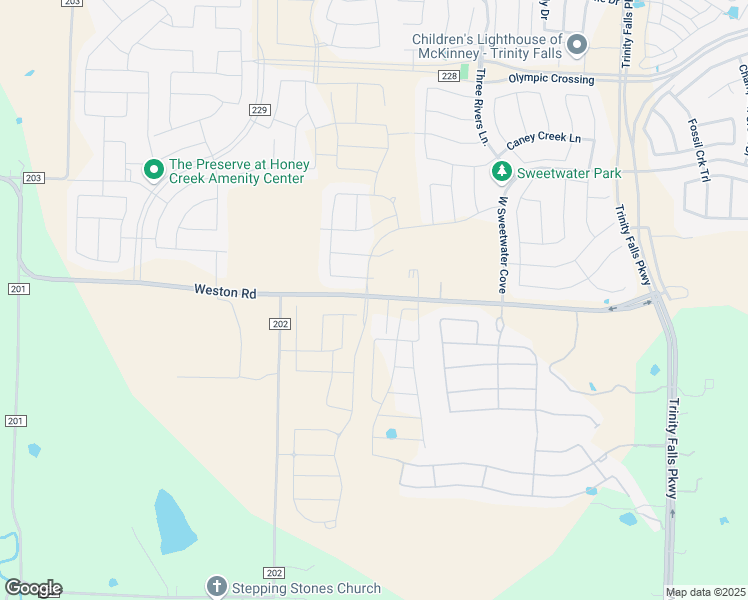map of restaurants, bars, coffee shops, grocery stores, and more near 4869 Weston Road in McKinney