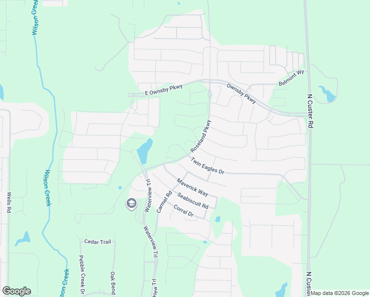 map of restaurants, bars, coffee shops, grocery stores, and more near 7549 North Fm 2478 in McKinney