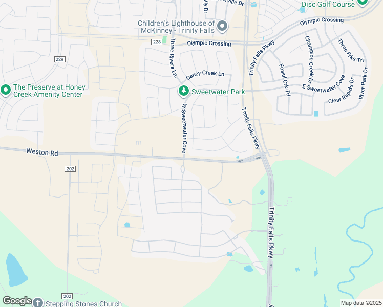 map of restaurants, bars, coffee shops, grocery stores, and more near 1033 Spring Falls Drive in McKinney