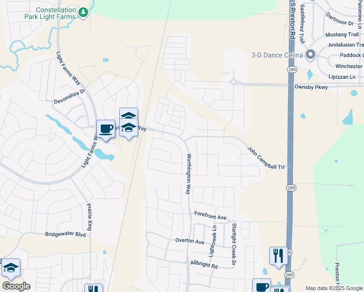 map of restaurants, bars, coffee shops, grocery stores, and more near 3742 Norwood Avenue in Celina