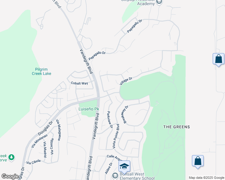 map of restaurants, bars, coffee shops, grocery stores, and more near 1021 Greenway Road in Oceanside