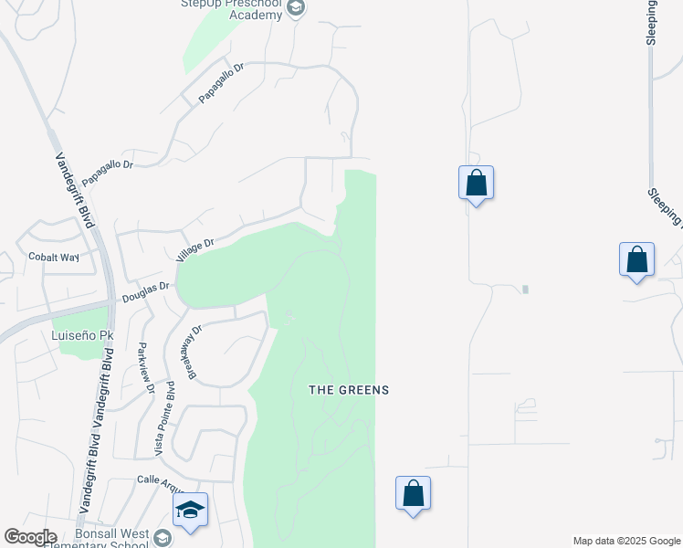 map of restaurants, bars, coffee shops, grocery stores, and more near 1013 Village Drive in Oceanside