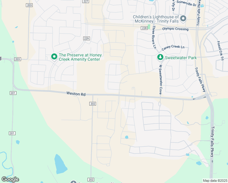 map of restaurants, bars, coffee shops, grocery stores, and more near 1805 New Holland Way in McKinney