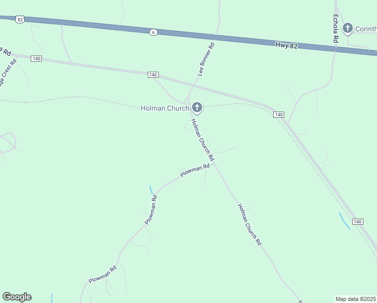 map of restaurants, bars, coffee shops, grocery stores, and more near 12494 Holman Church Road in Gordo