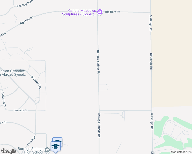 map of restaurants, bars, coffee shops, grocery stores, and more near 2376 Borrego Springs Road in Borrego Springs